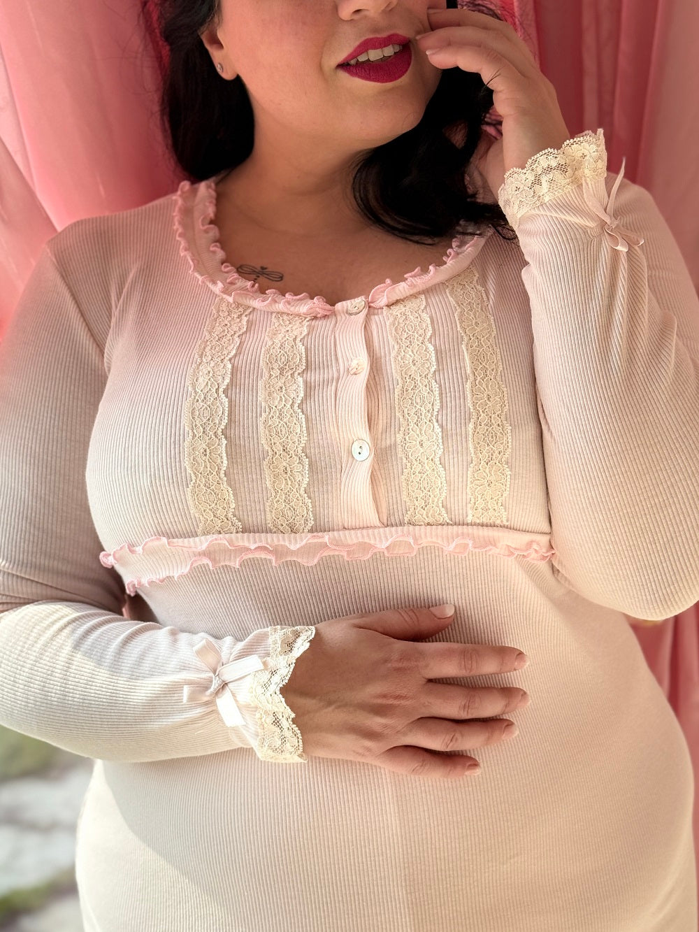 Pigiama Donna Manica Lunga Valencienne