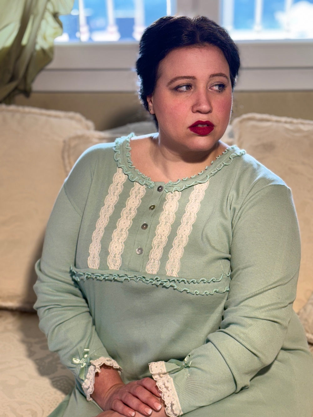 Camicia Donna Manica Luga Valencienne