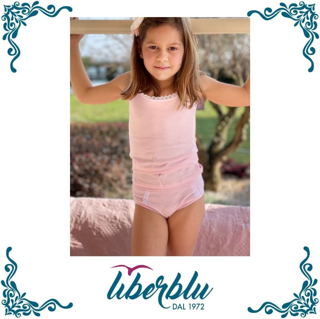 Canotta Bimba Spalla Stretta Pizzetto