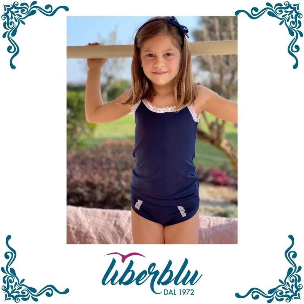 Canotta Bimba Spalla Stretta Pizzetto