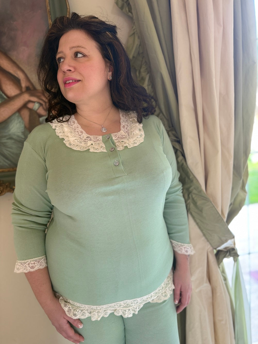 Pigiama Donna  Manica Lunga  Parigi