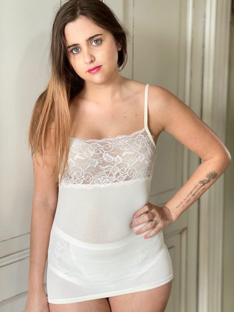 Canotta Donna Spalla Stretta Pizzone