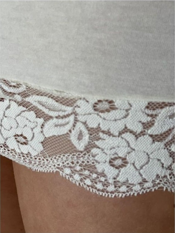 Canotta Donna Spalla Sottile Pizzo Fondo