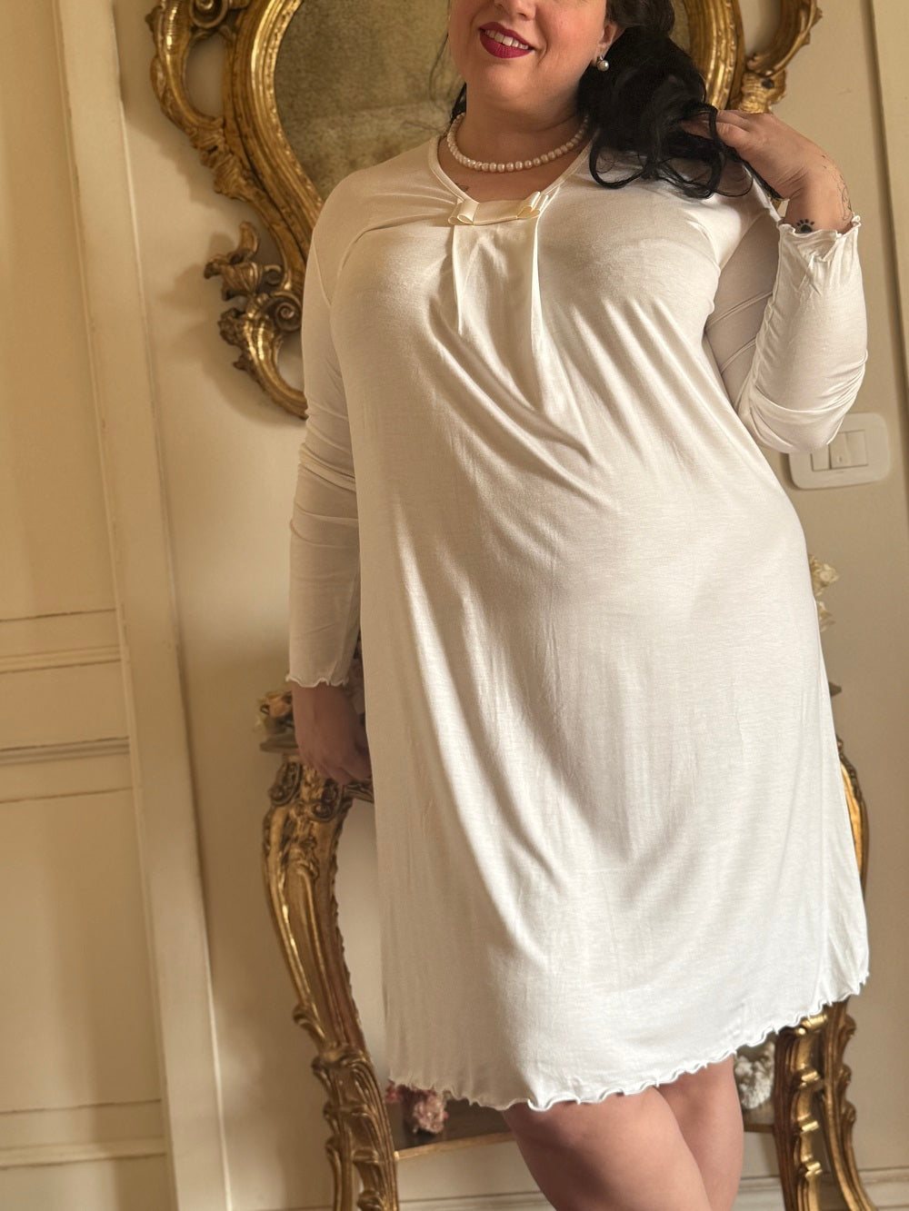 Camicia Donna Manica Lunga Modal Raso