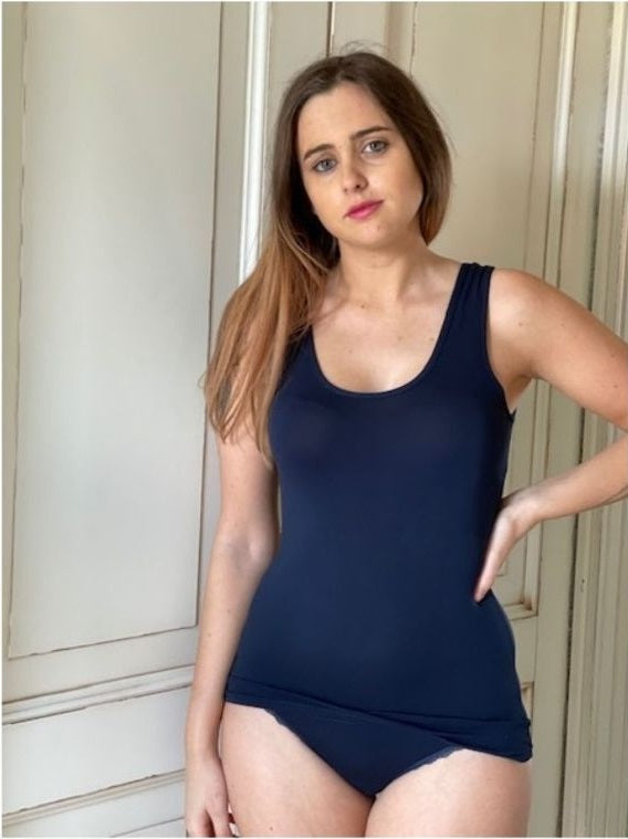 Canotta Donna Spalla Larga Basic