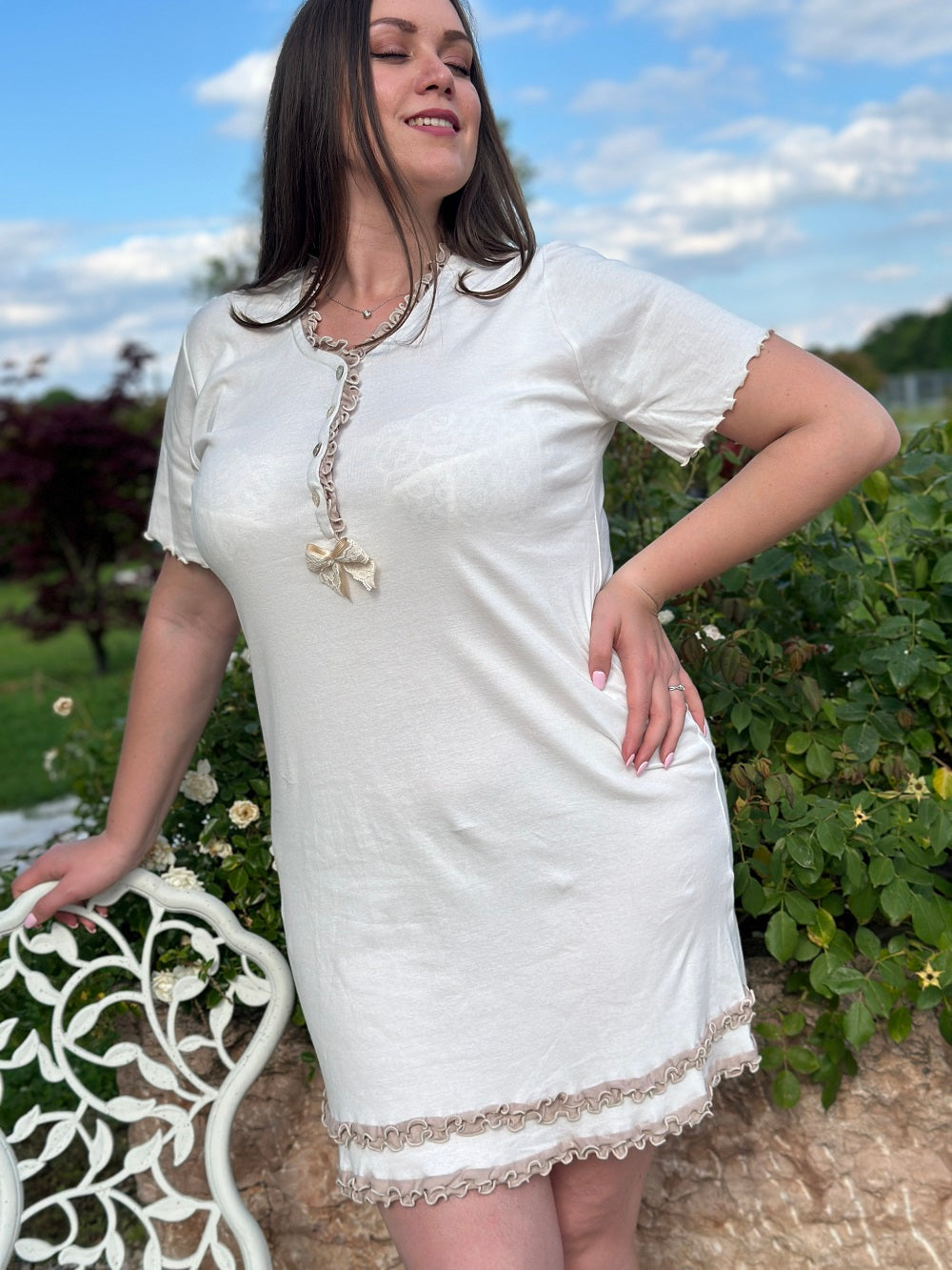 Camicia Donna Manica Corta Frullino