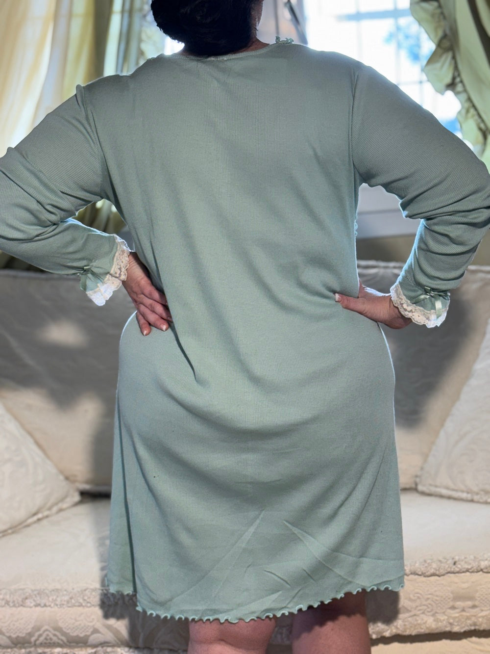 Camicia Donna Manica Luga Valencienne