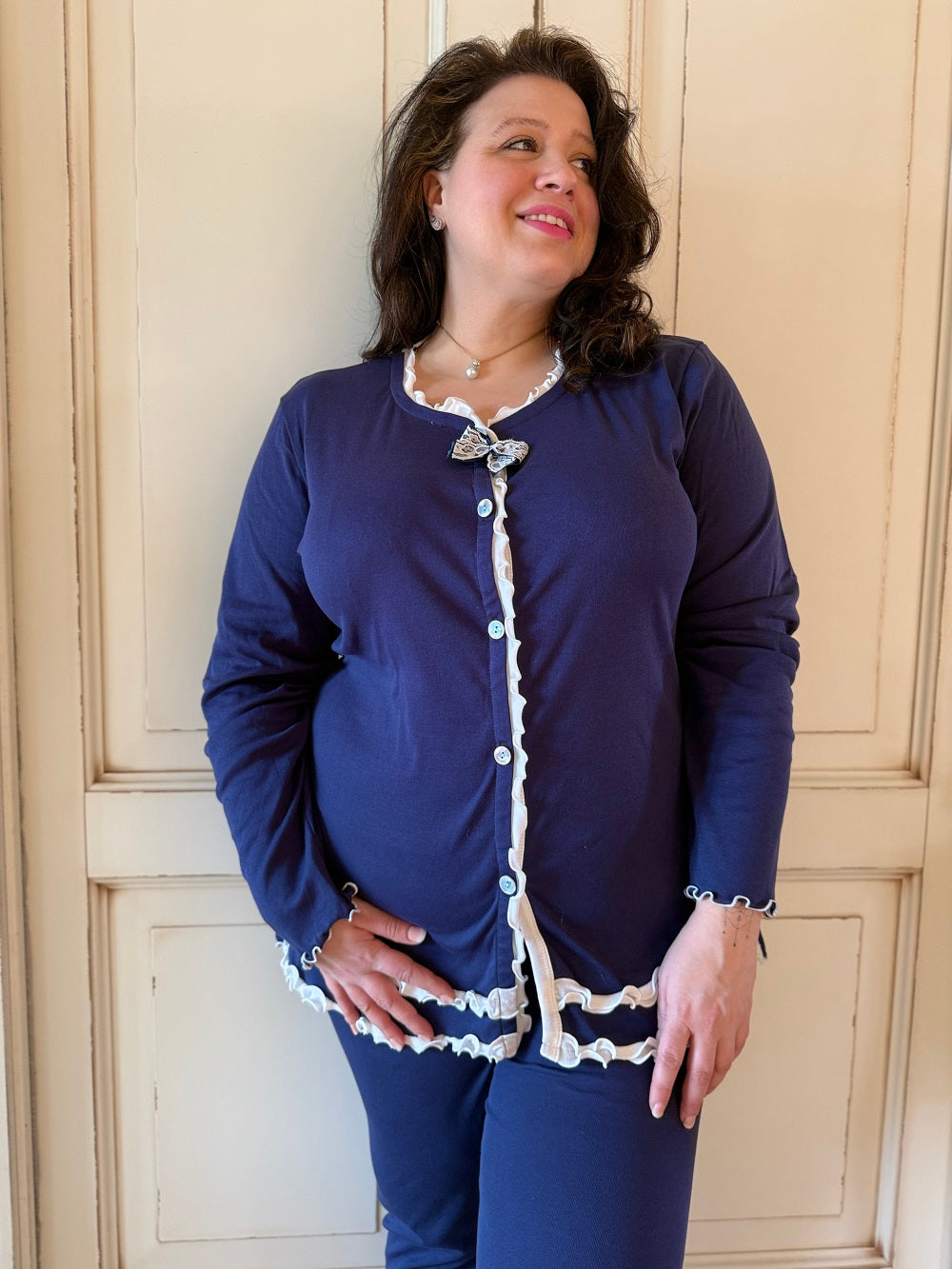 Pigiama Donna Aperto Manica Lunga Giorgia