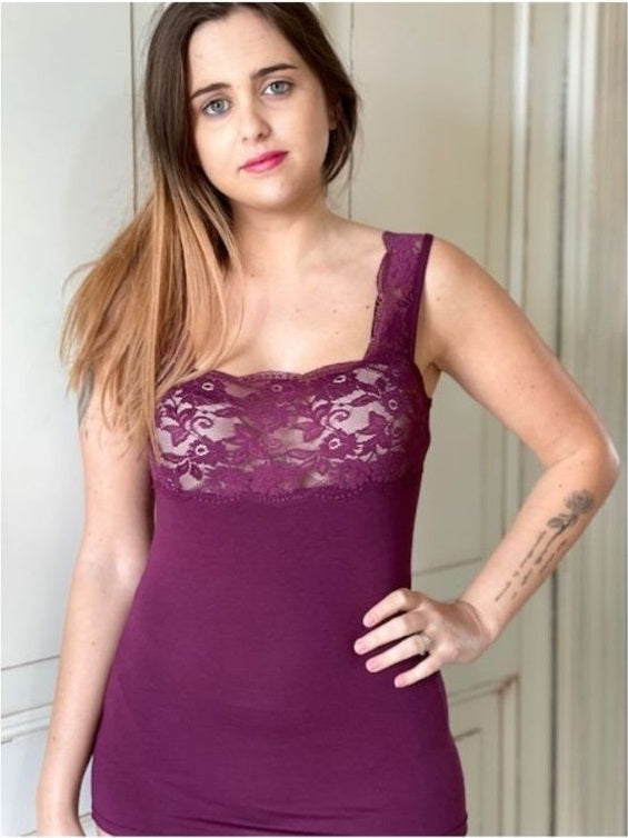 Canotta Donna Spalla Larga Pizzone