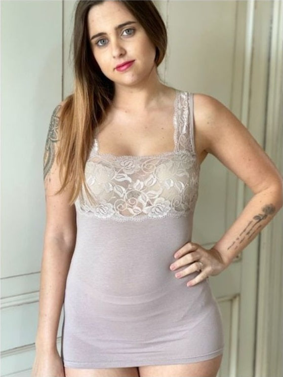 Canotta Donna Spalla Larga Pizzone