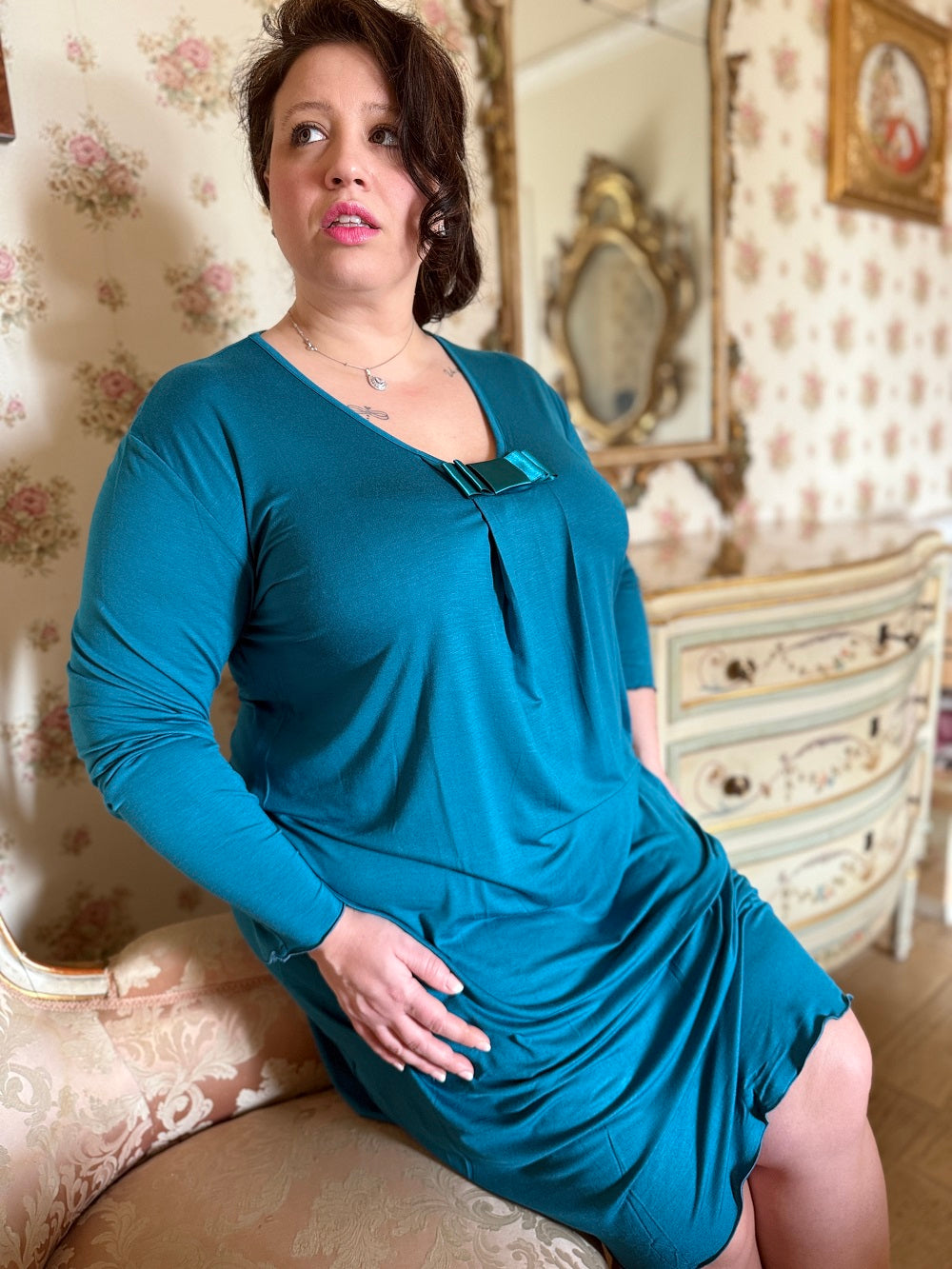 Camicia Donna Manica Lunga Modal Raso