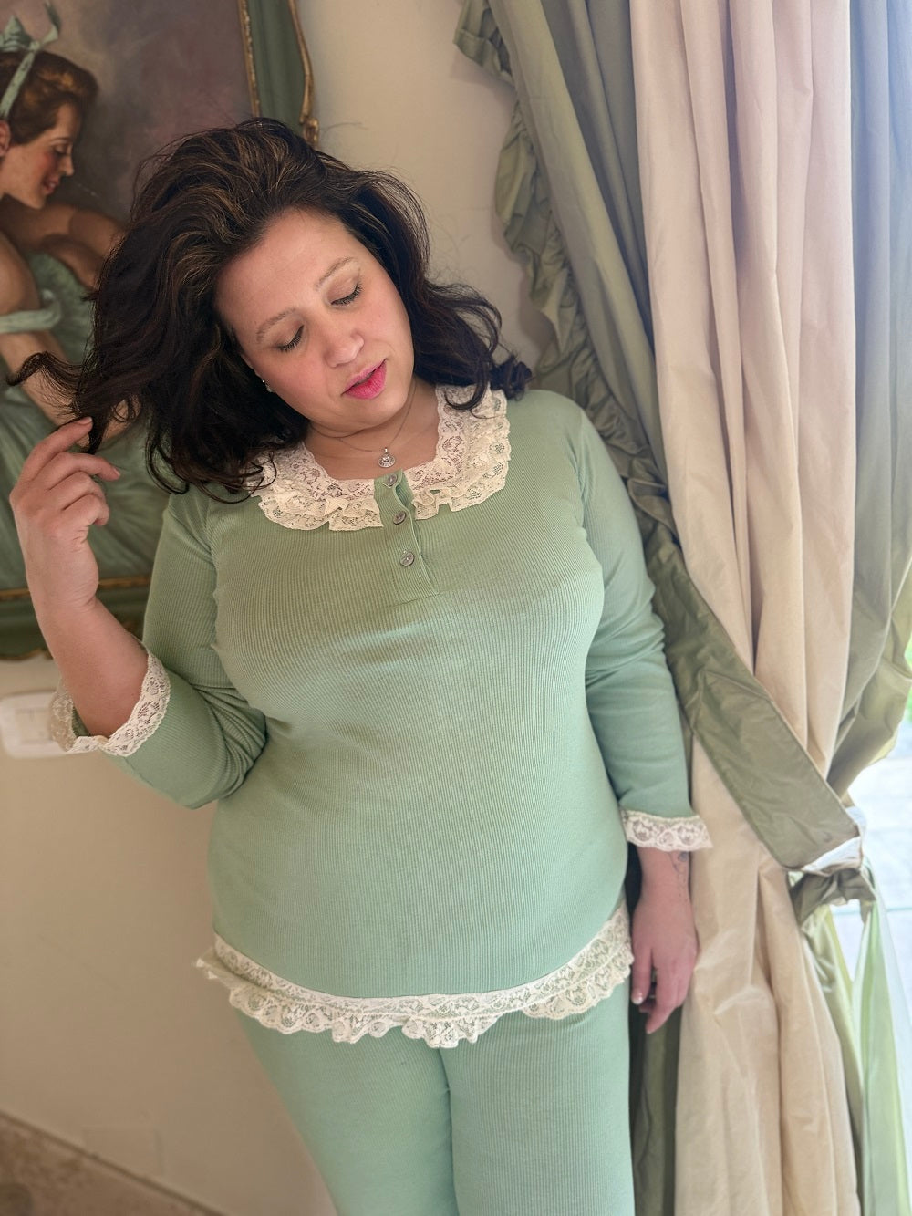 Pigiama Donna  Manica Lunga  Parigi