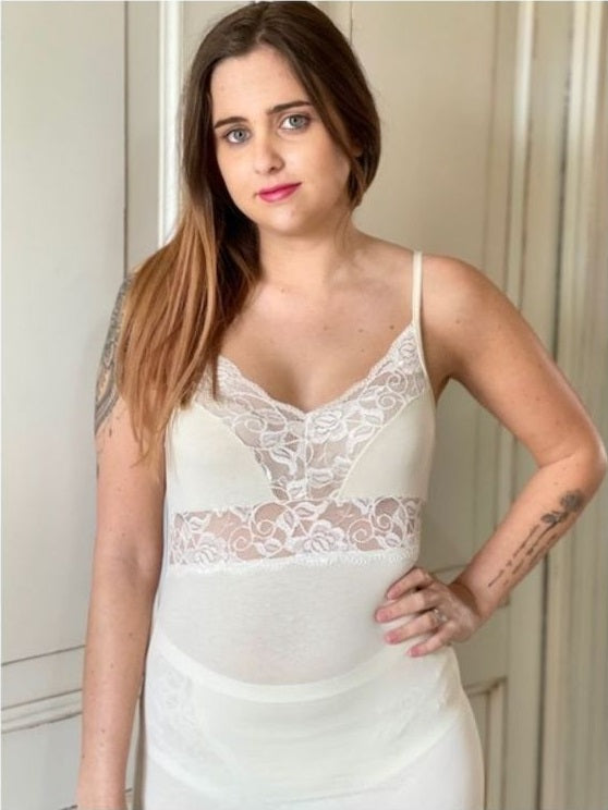 Canotta Donna Spalla Stretta Pizzo Seno