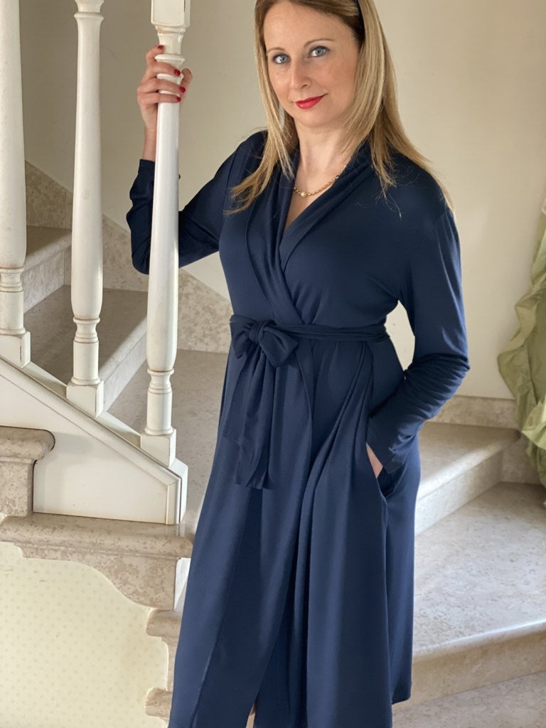 Vestaglia Bruna Manica Lunga Donna