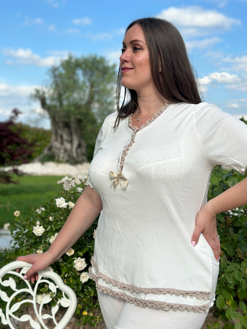 Pigiama Donna Manica Corta Frullino