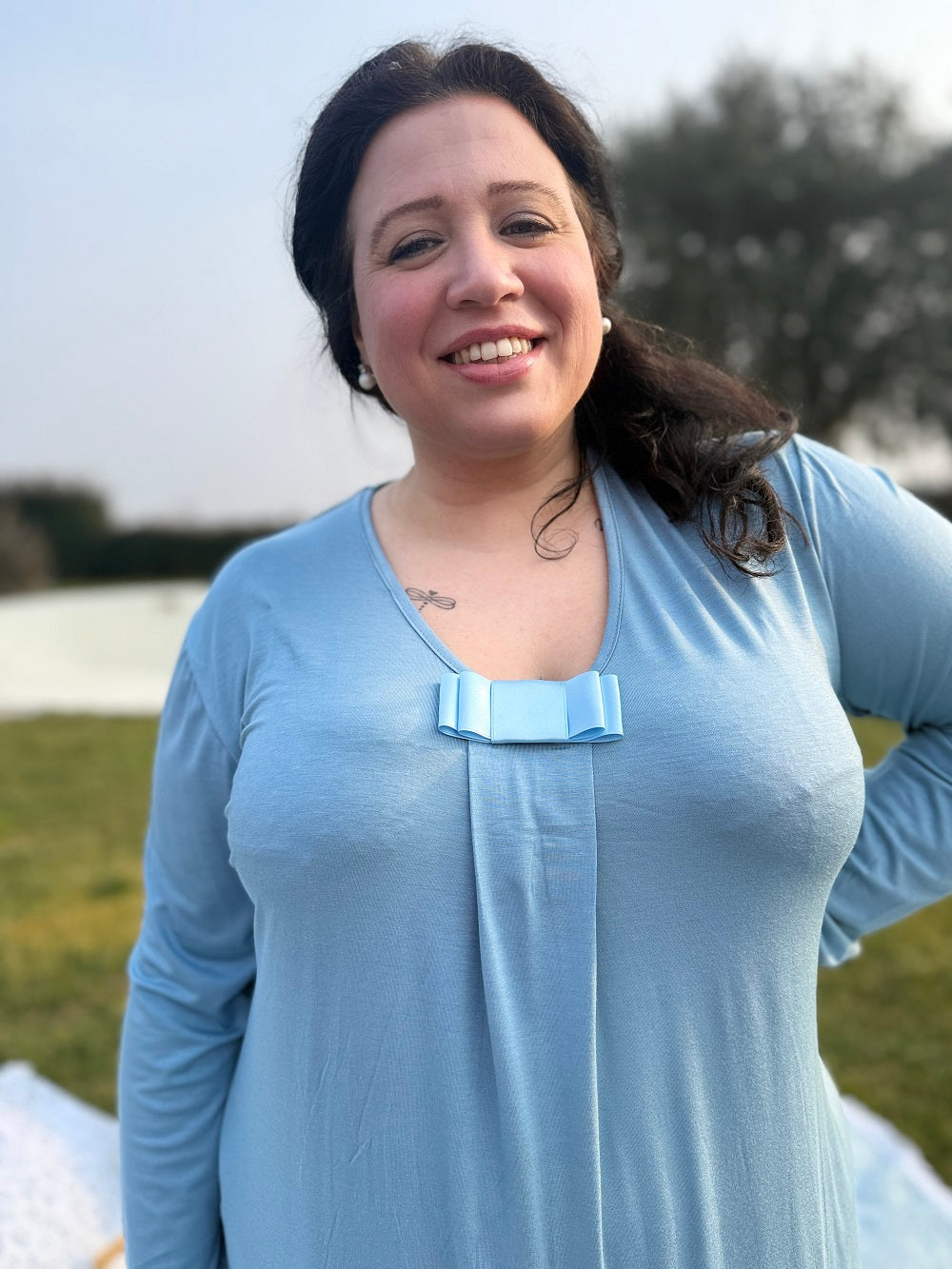 Camicia Donna Manica Lunga Modal Raso