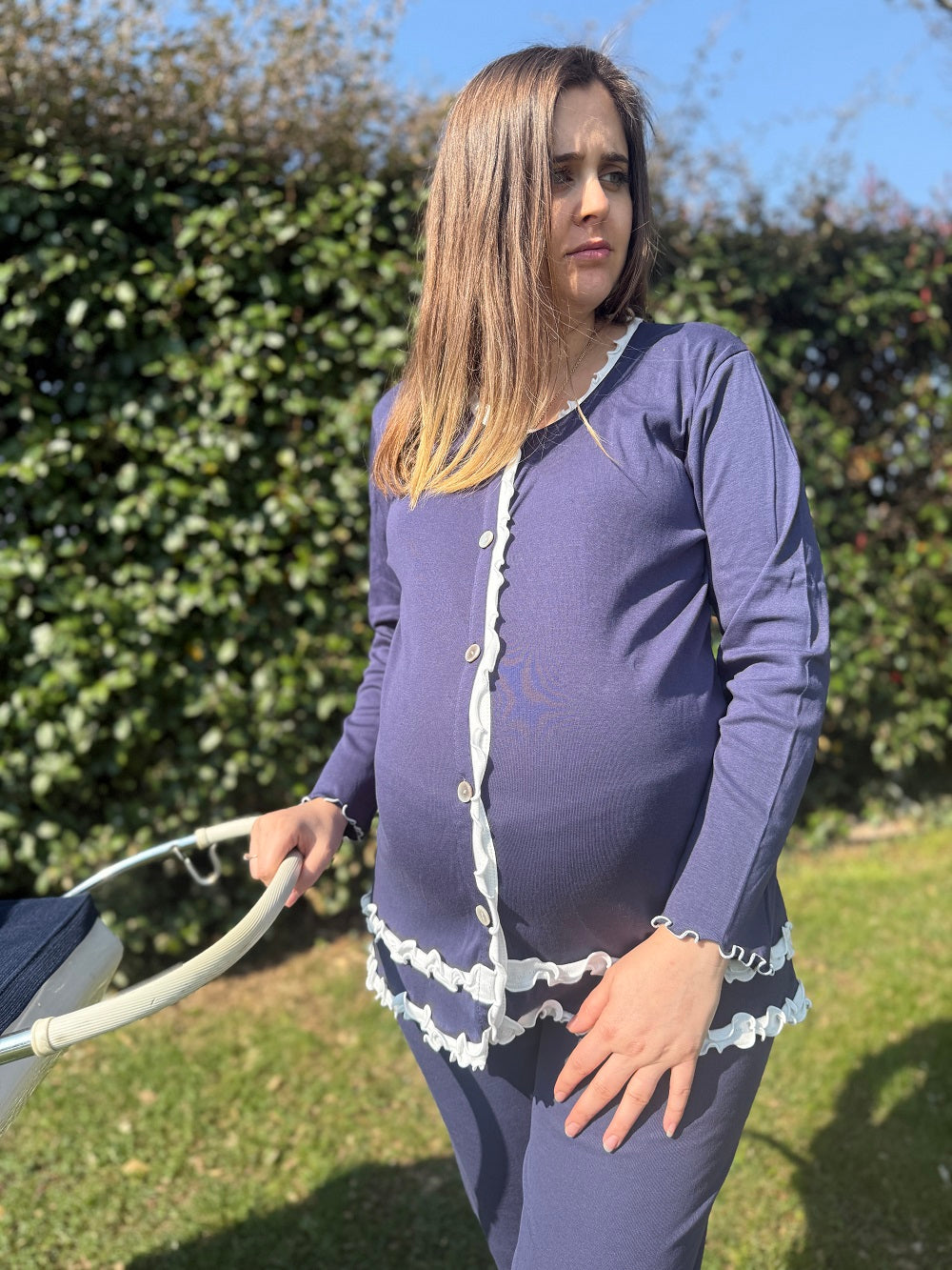 Pigiama Donna Aperto Manica Lunga Giorgia