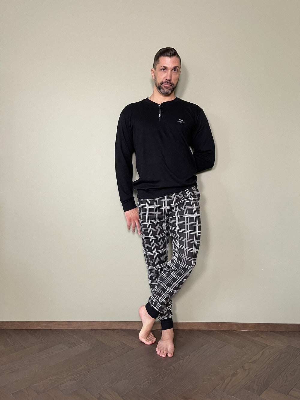 Pigiama Uomo Manica Lunga Scozzese GT2314