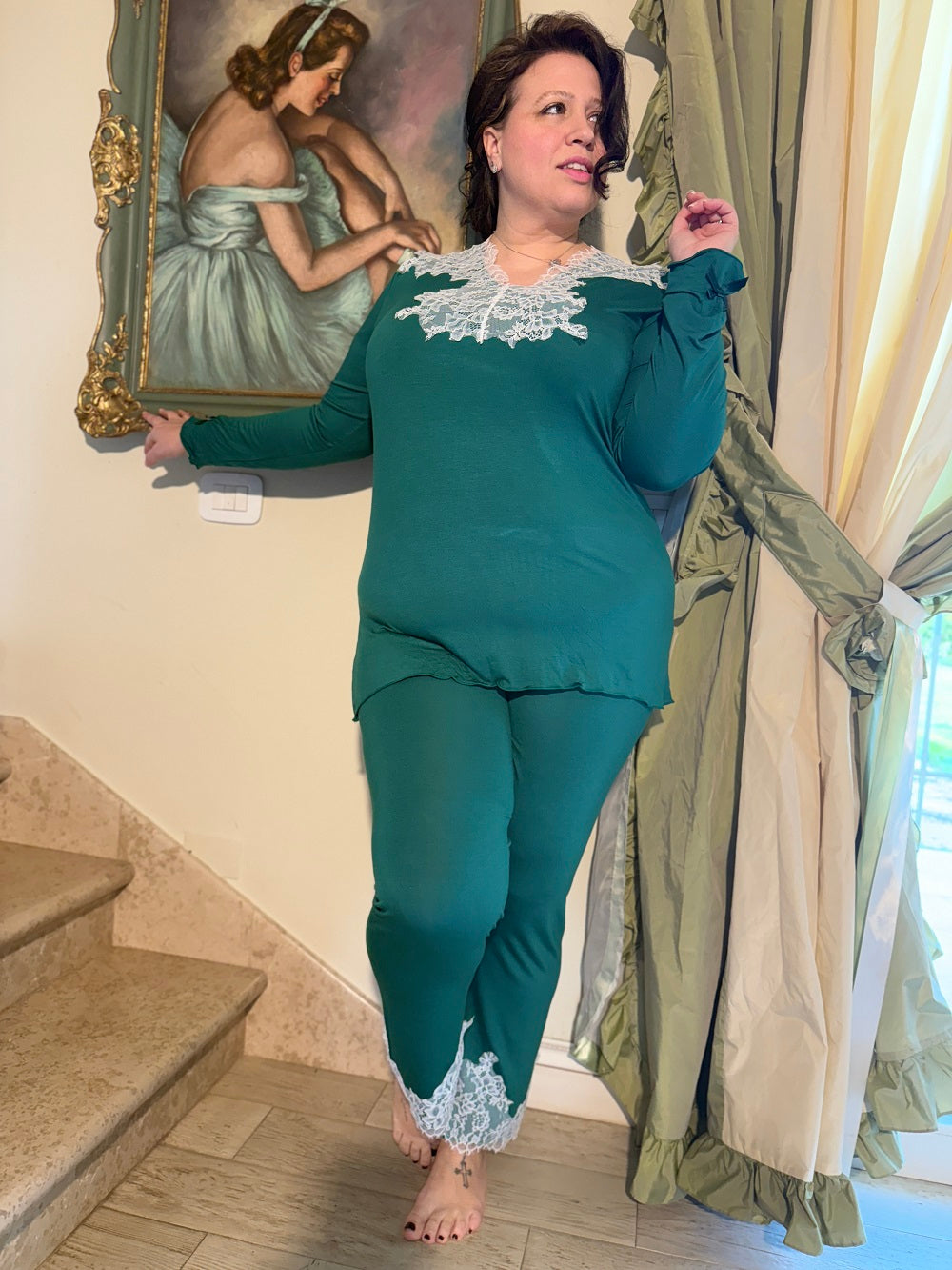 Pigiama Donna Manica Lunga Vittoria