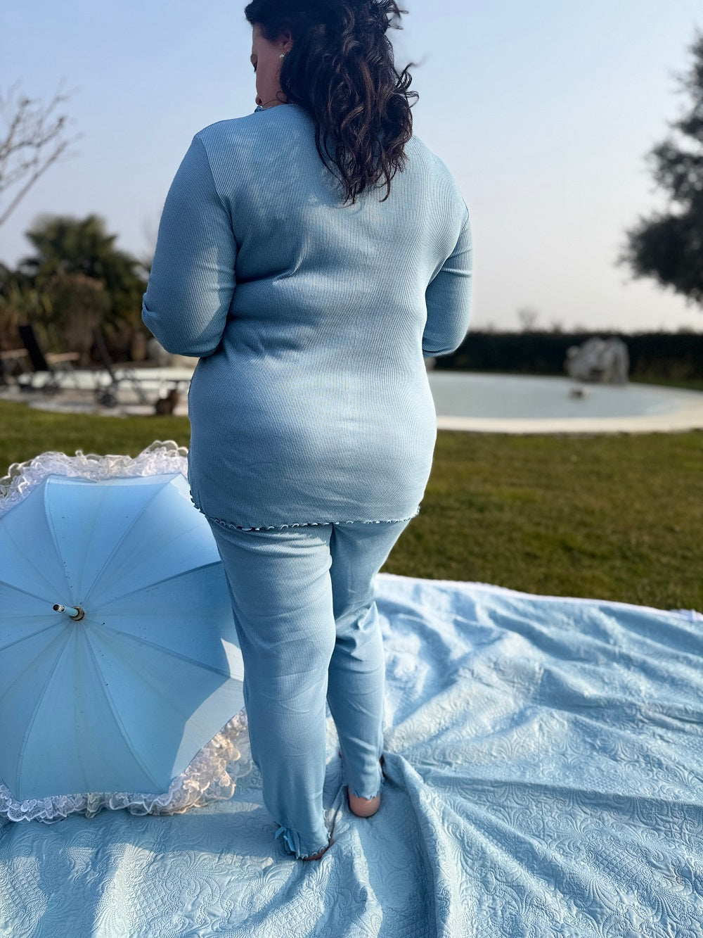 Pigiama Donna Manica Lunga Valencienne