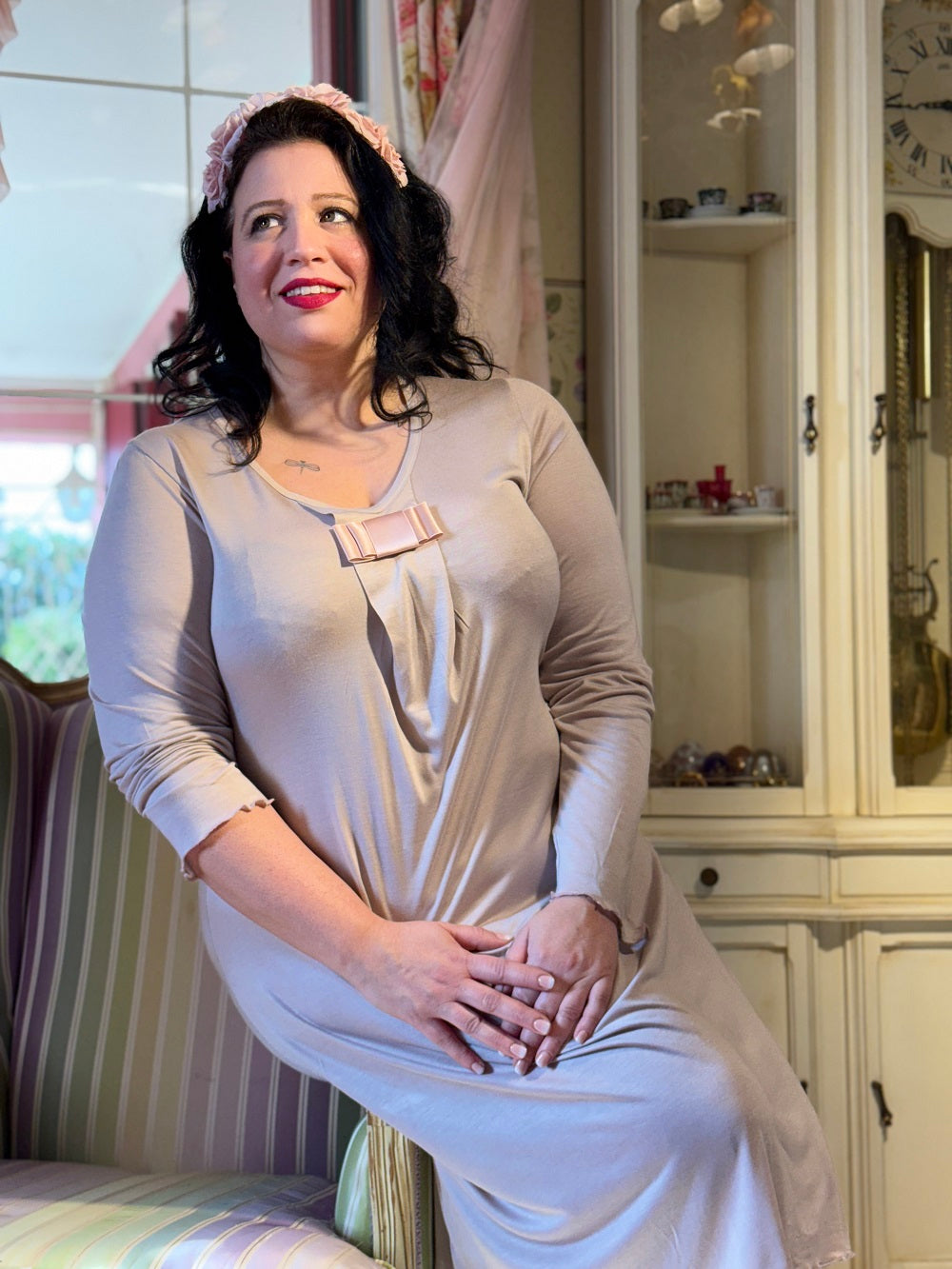 Camicia Donna Manica Lunga Modal Raso