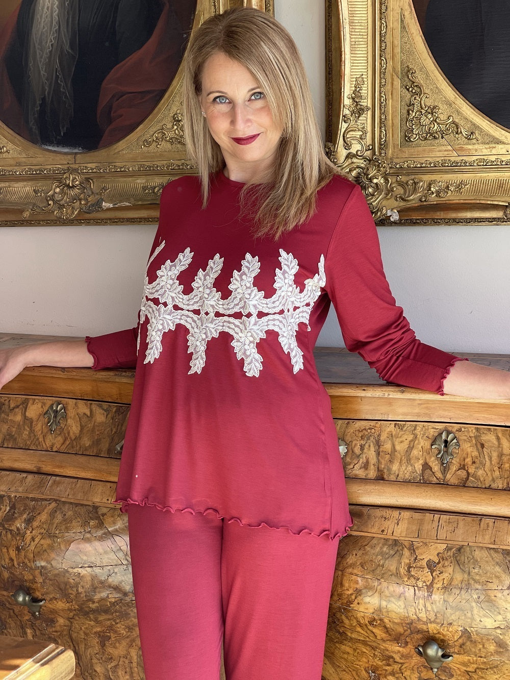 Pigiama Donna Manica Lunga  Zina