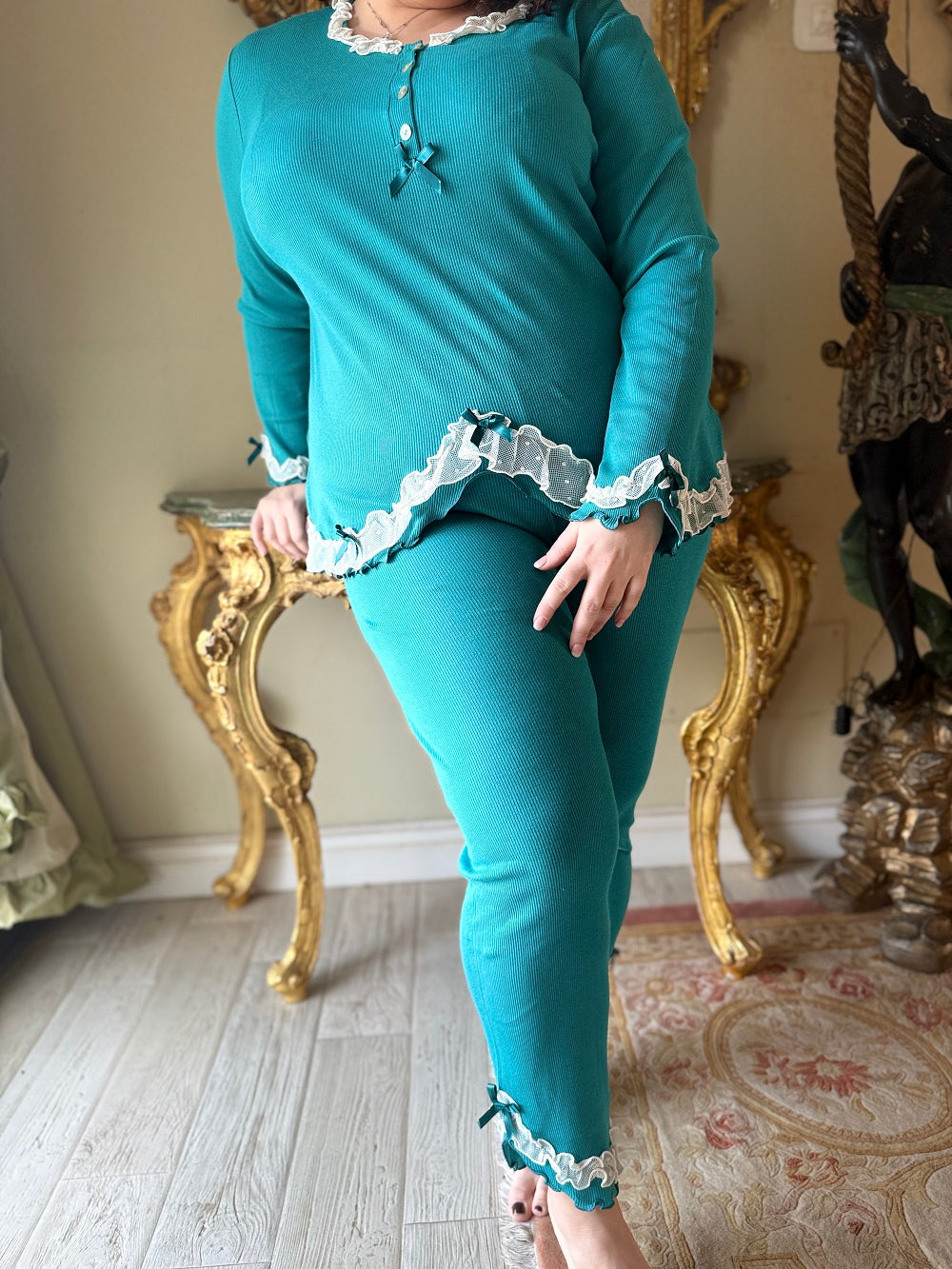 Pigiama Donna Manica Lunga Regina