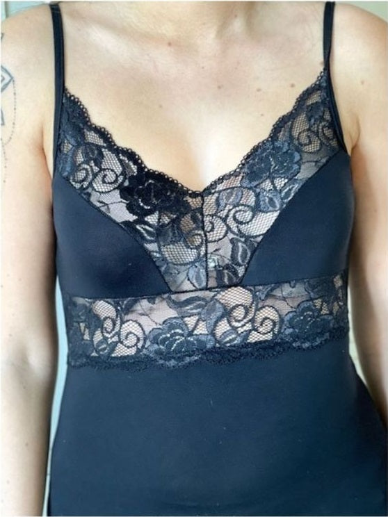 Canotta Donna Spalla Stretta Pizzo Seno