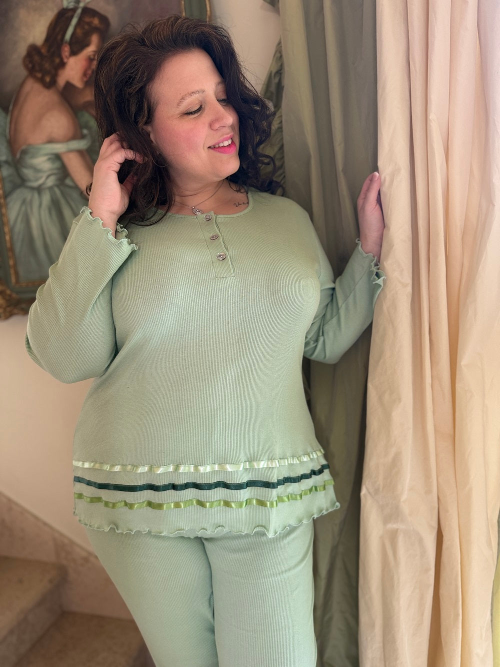 Pigiama Donna Manica Lunga Alice