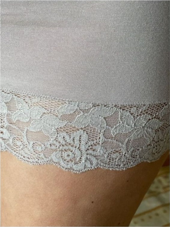 Canotta Donna Spalla Larga Pizzo Fondo