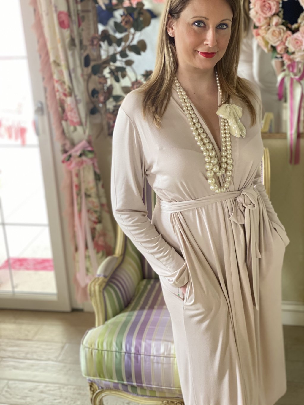 Vestaglia Bruna Manica Lunga Donna