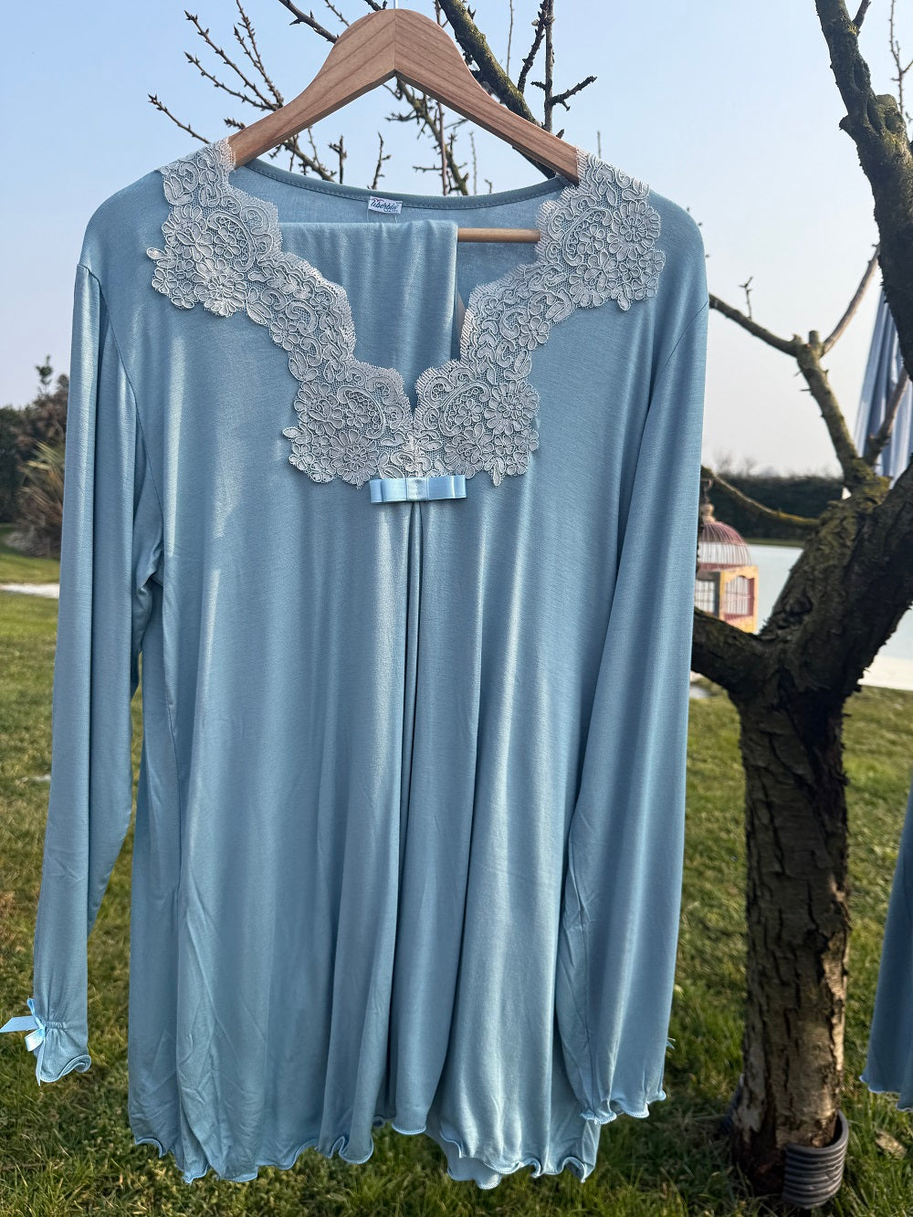 Pigiama Donna Manica Lunga Elisabetta Scollo a V