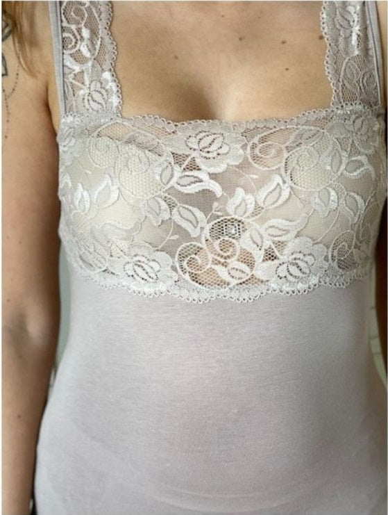 Canotta Donna Spalla Larga Pizzone