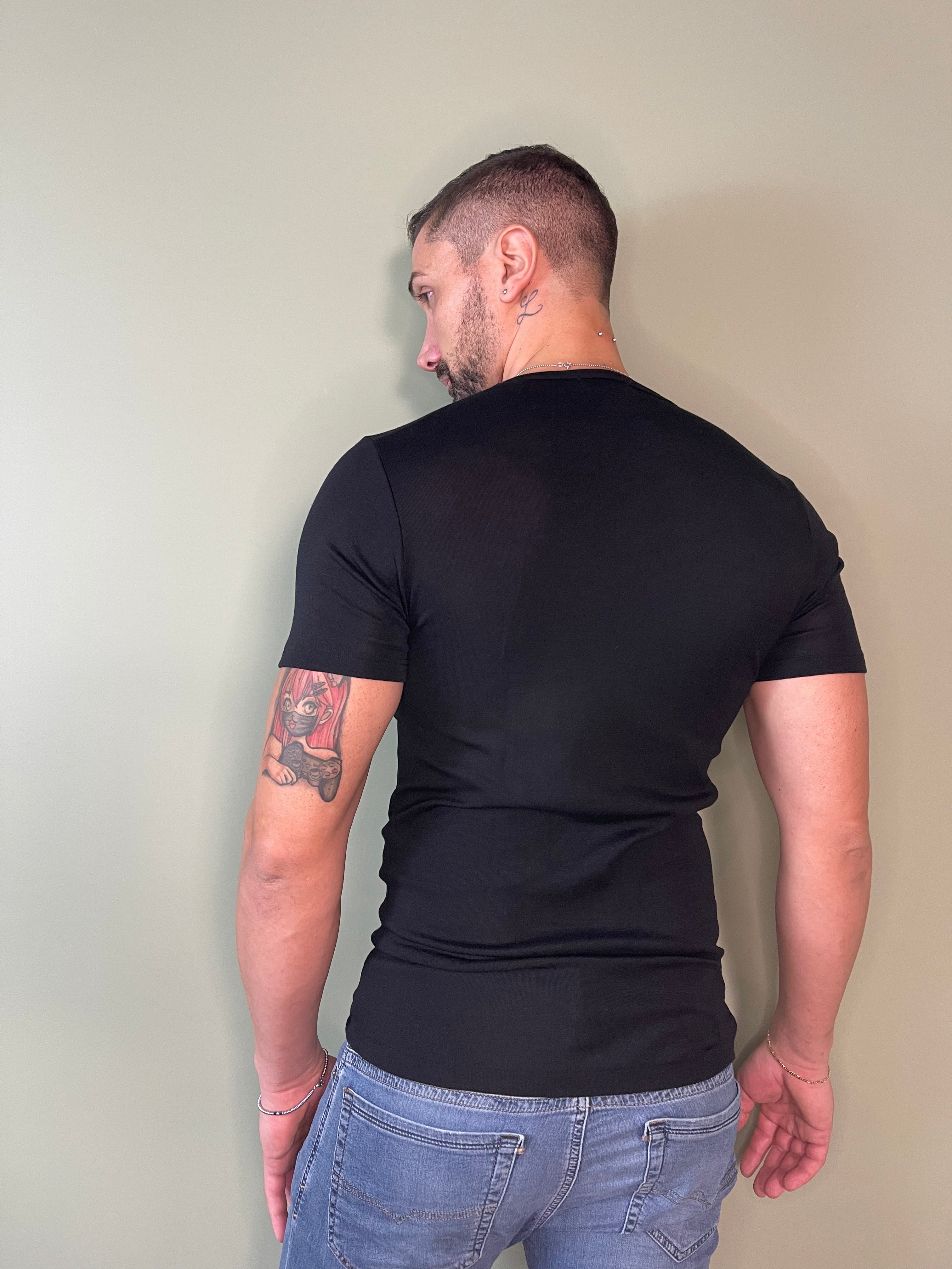 Maglia Uomo Manica Corta Lana-Seta Alghero