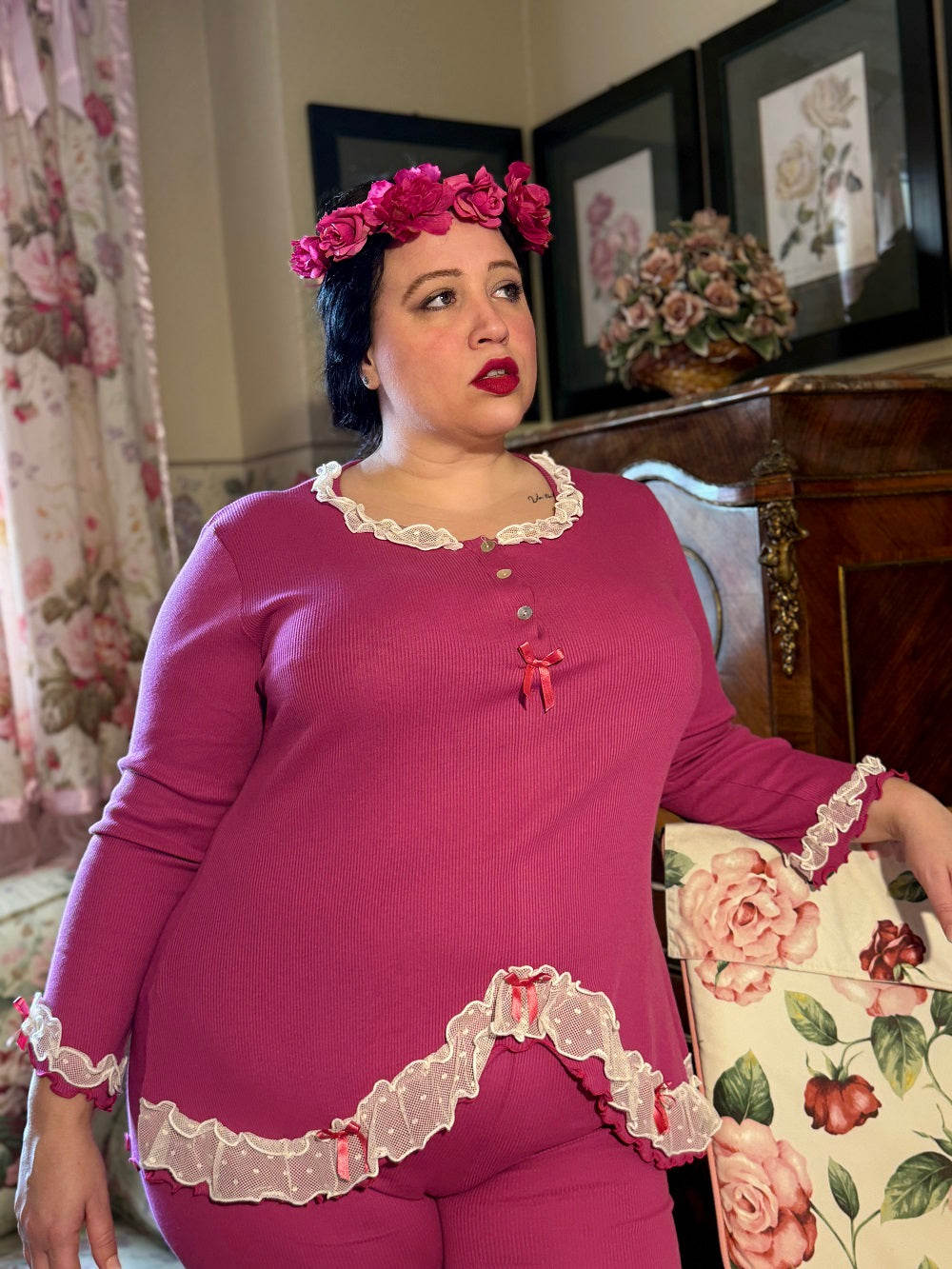 Pigiama Donna Manica Lunga Regina