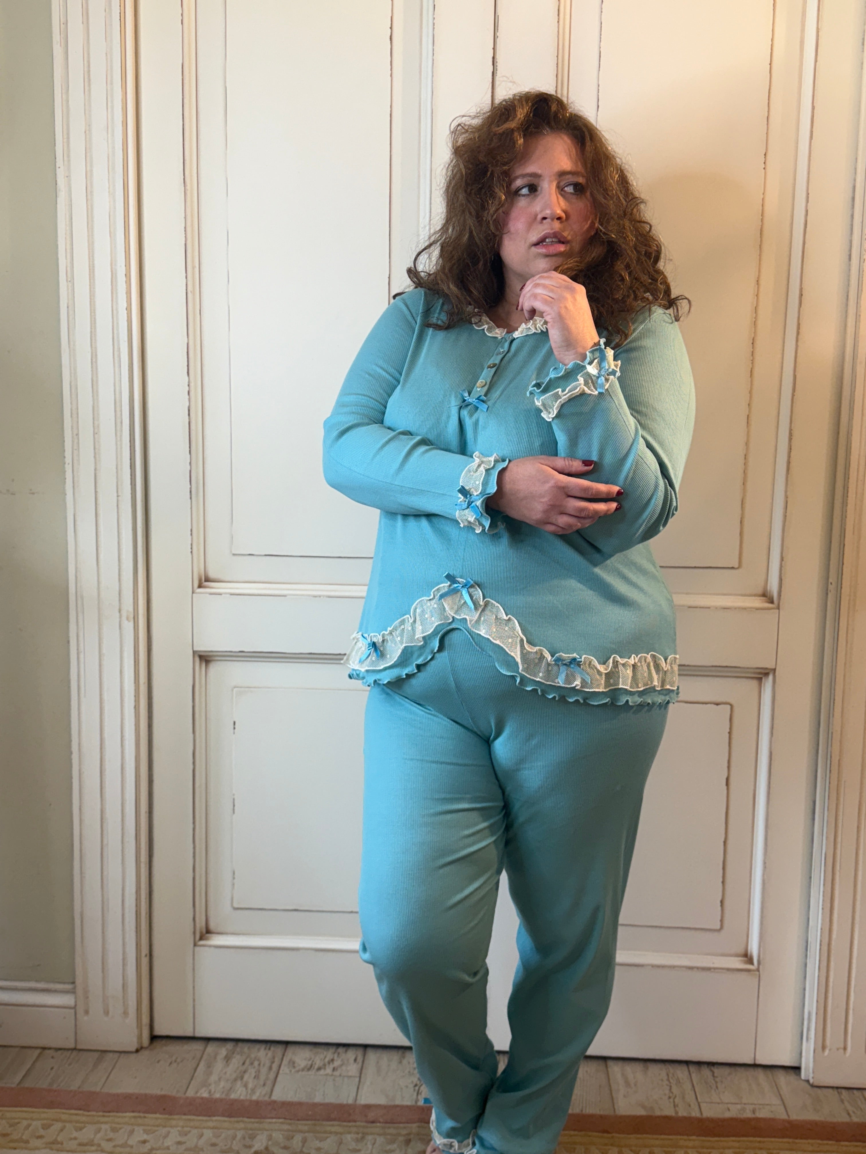 Pigiama Donna Manica Lunga Regina