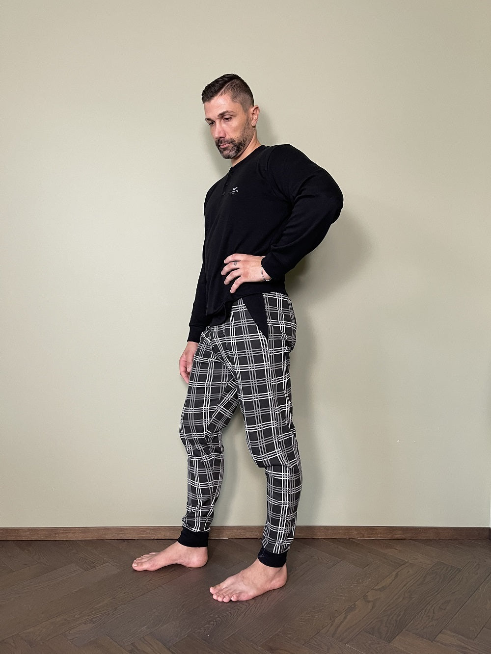 Pigiama Uomo Manica Lunga Scozzese GT2314