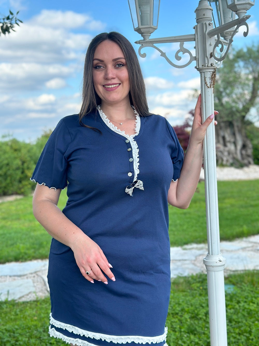 Camicia Donna Manica Corta Frullino