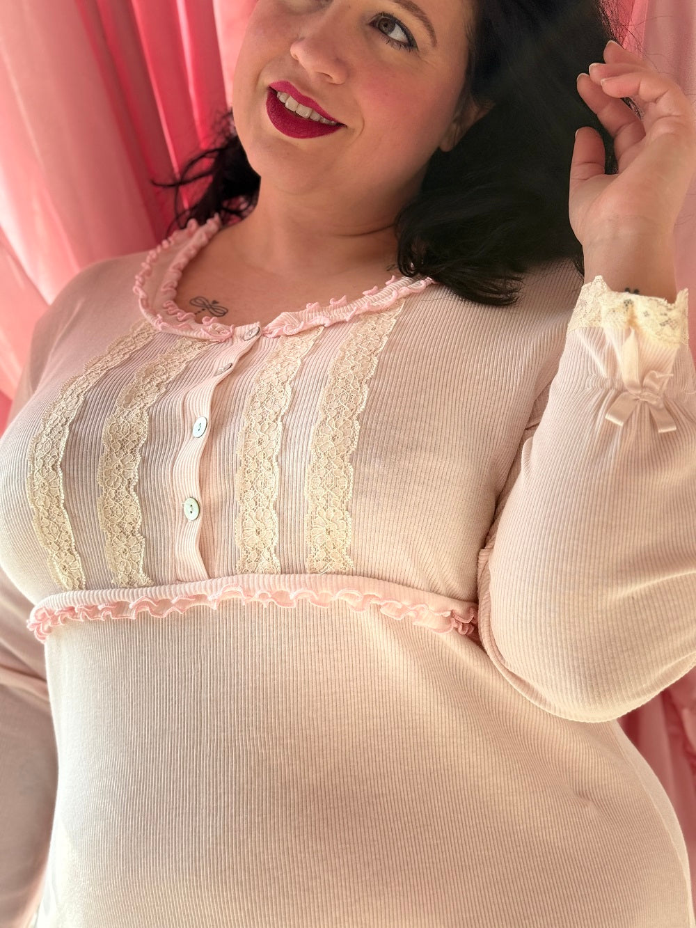 Camicia Donna Manica Luga Valencienne