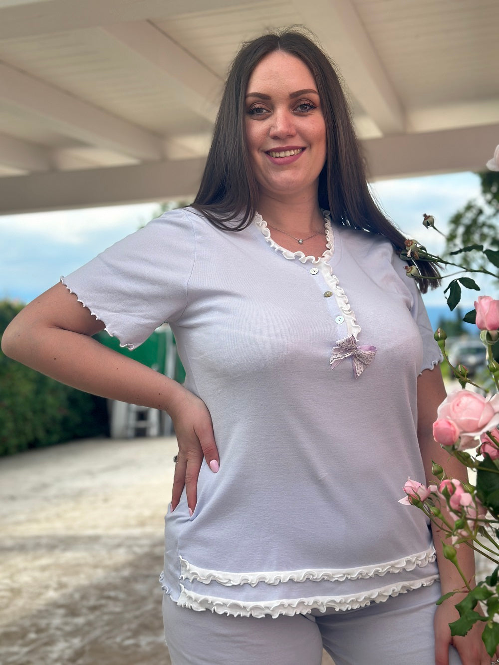 Pigiama Donna Manica Corta Frullino