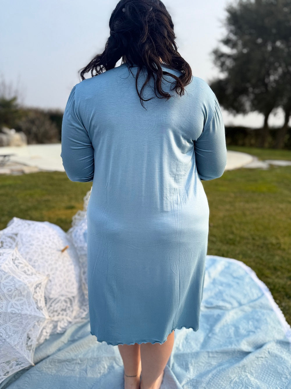 Camicia Donna Manica Lunga Modal Raso