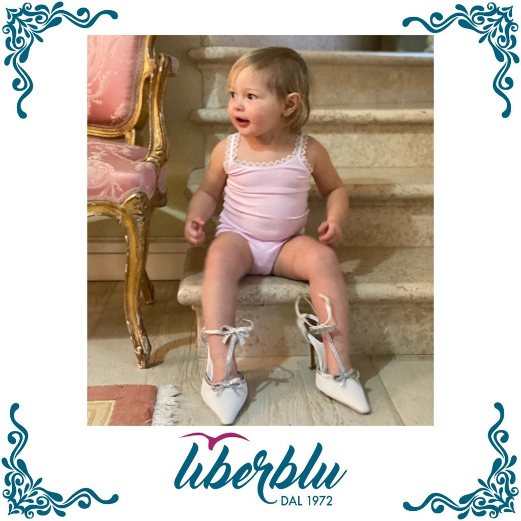 Canotta Bimba Spalla Stretta Pizzetto