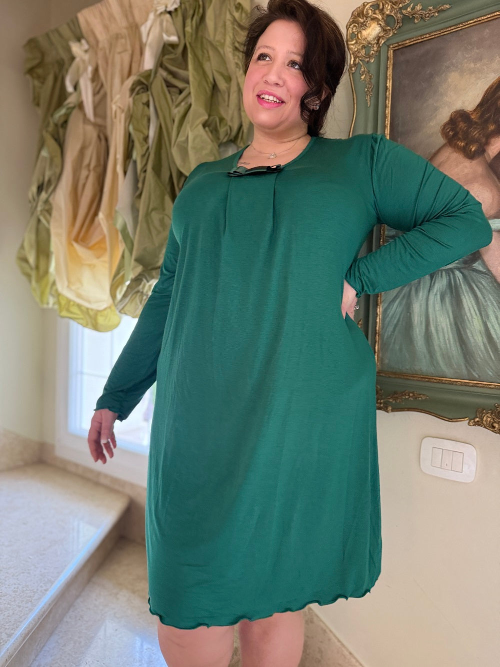 Camicia Donna Manica Lunga Modal Raso