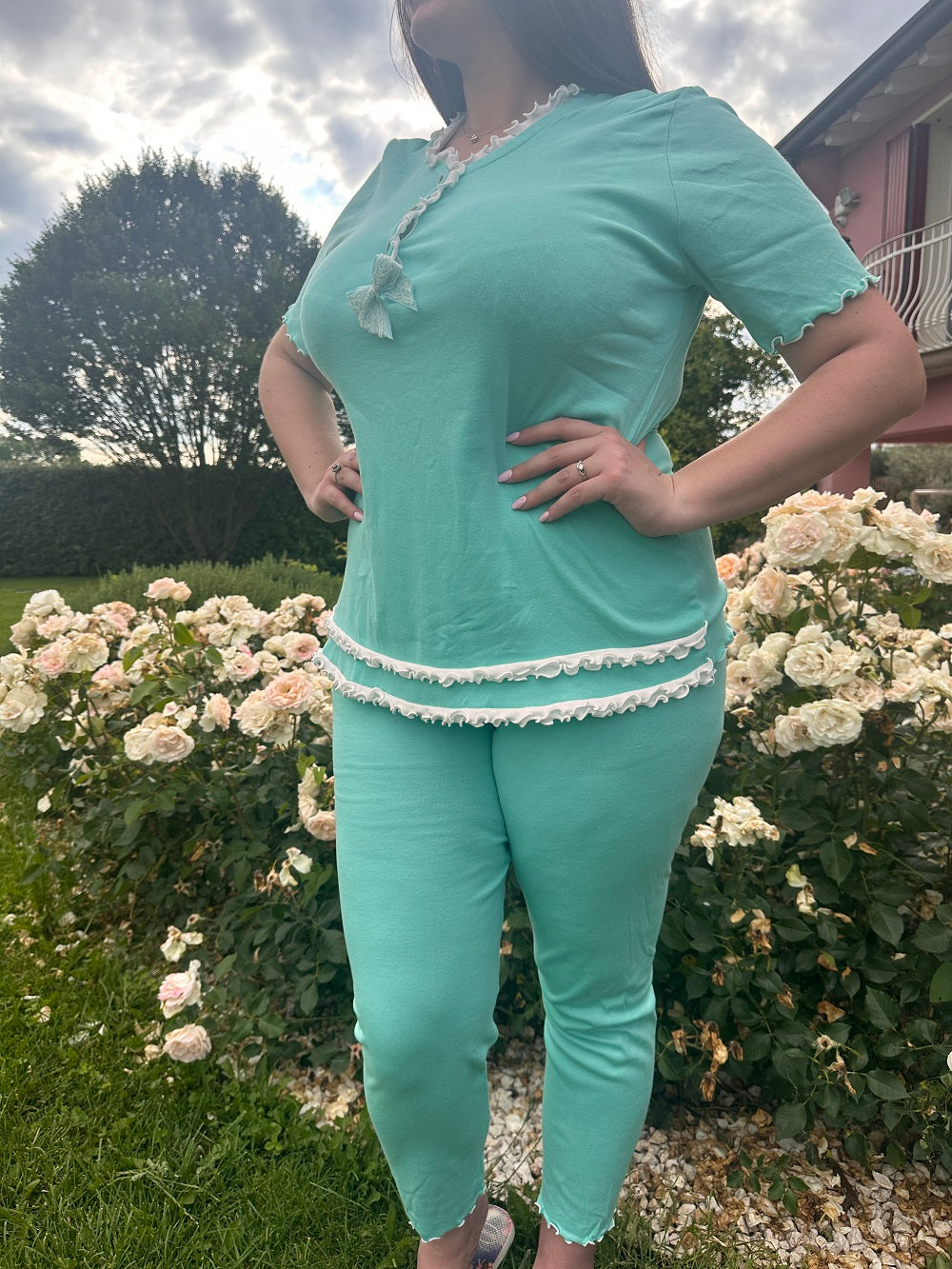 Pigiama Donna Manica Corta Frullino