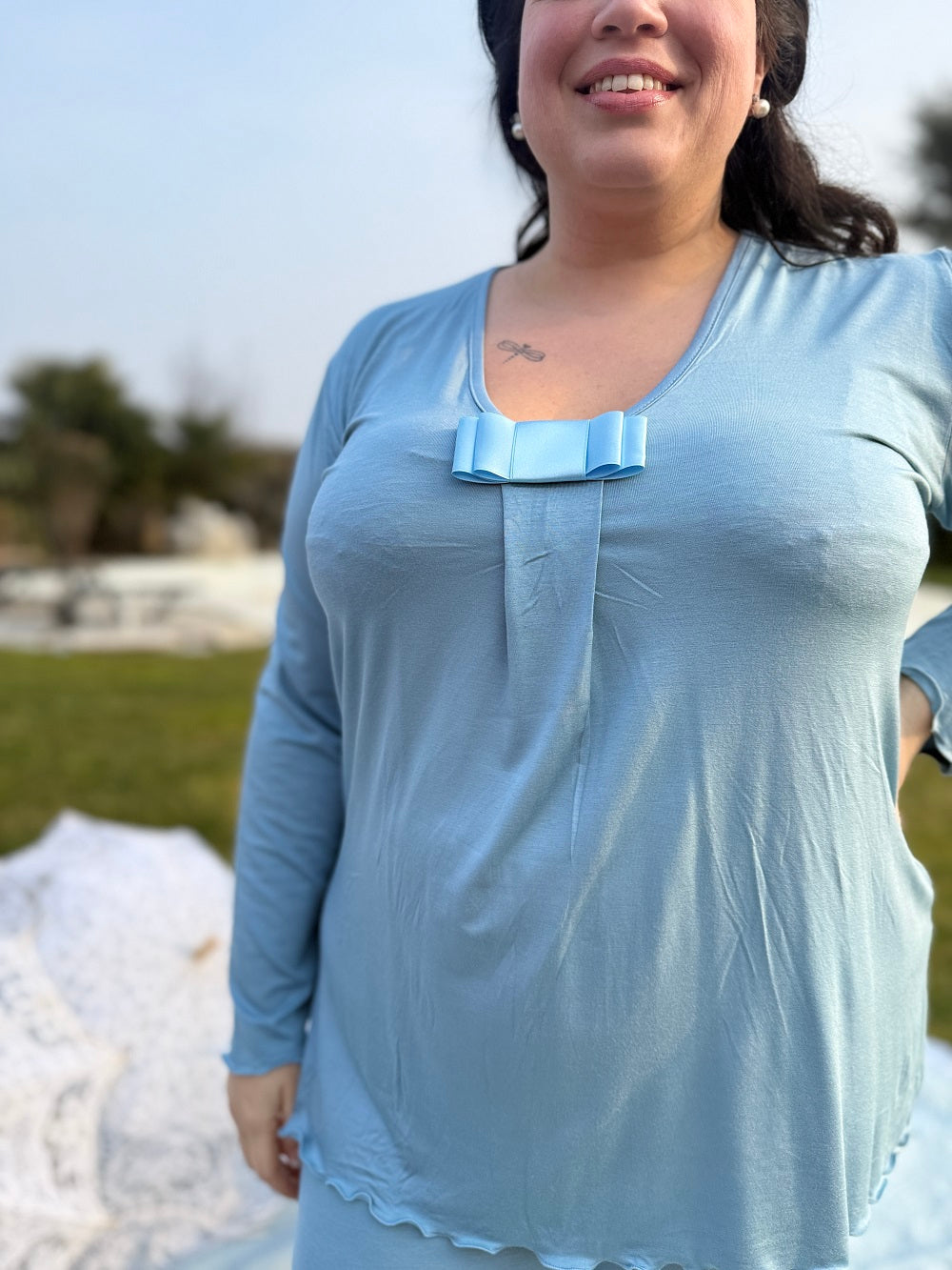 Pigiama Donna Manica Lunga  Modal Raso