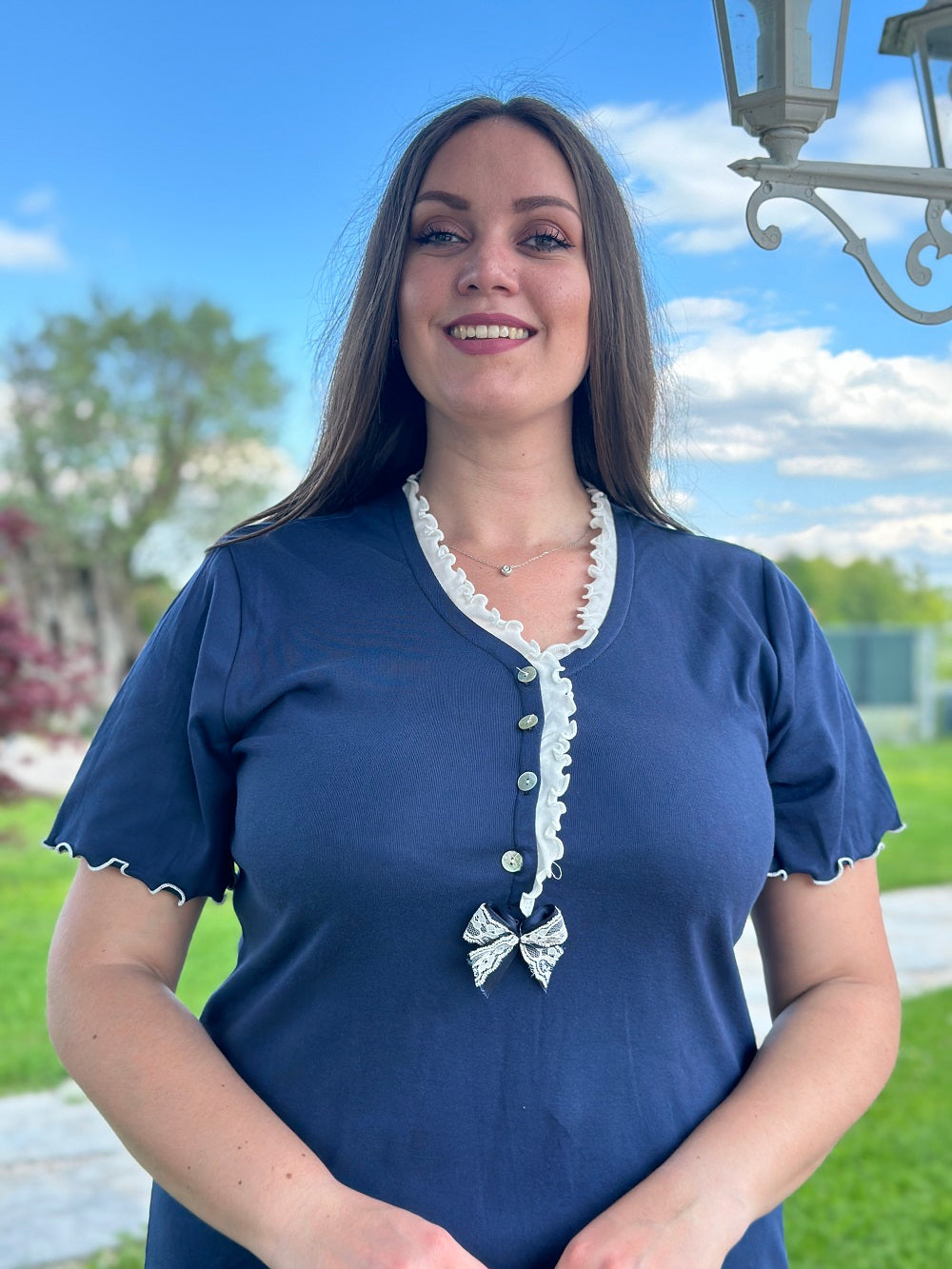 Camicia Donna Manica Corta Frullino