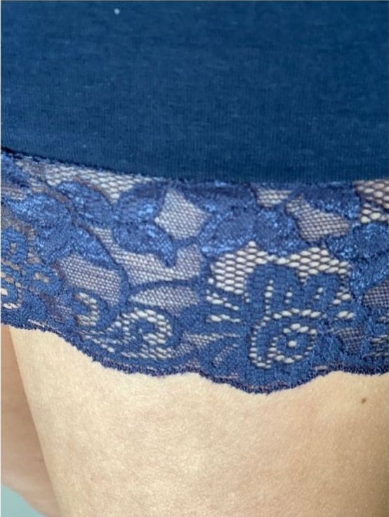 Canotta Donna Spalla Larga Pizzo Fondo