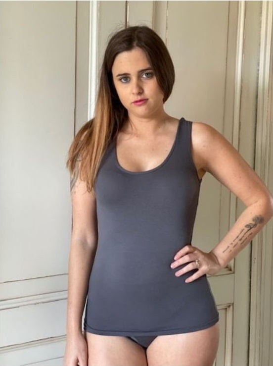 Canotta Donna Spalla Larga Basic