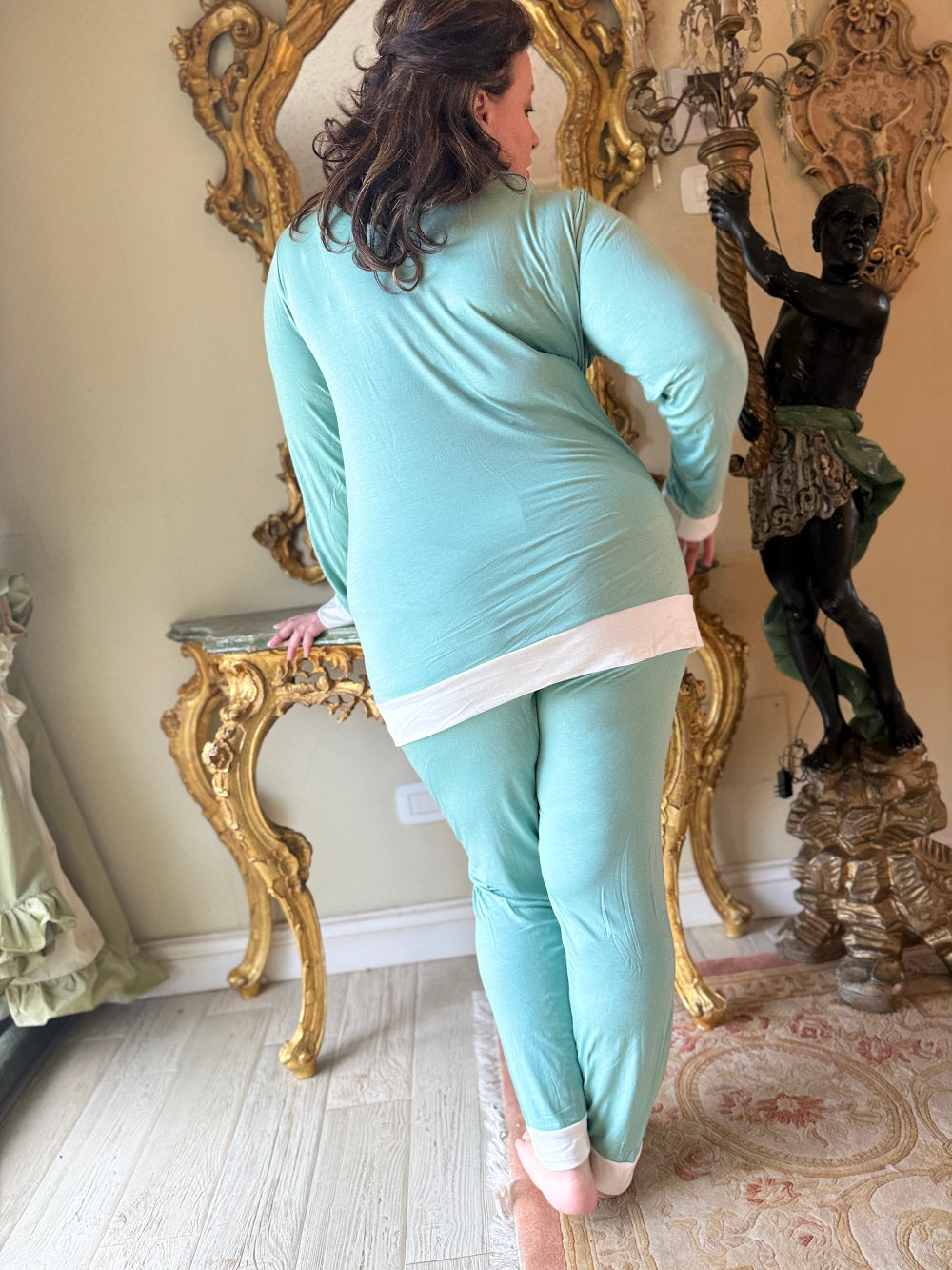 Pigiama Donna Scollo A V  Lidia