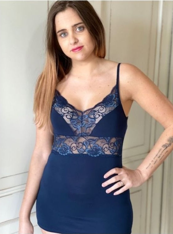 Canotta Donna Spalla Stretta Pizzo Seno